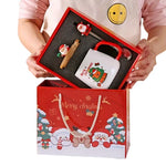 3pcs Christmas Gift Set – Ceramic Cup with Lid & Spoon