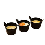 3pcs Black Silicone Non-Stick Air Fryer Baking Pans