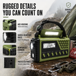 Portable Crank Solar Emergency Radio Power Bank
