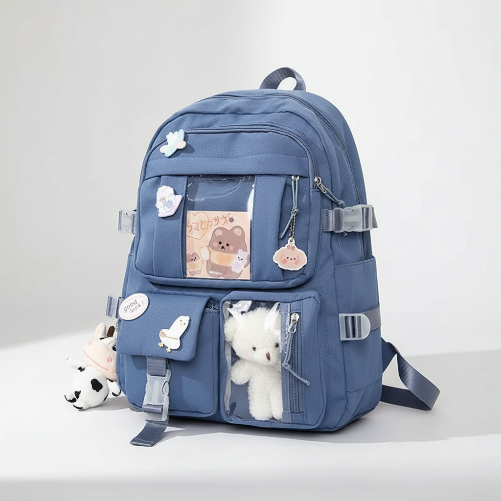 Cute Student Backpack with Laptop Sleeve
