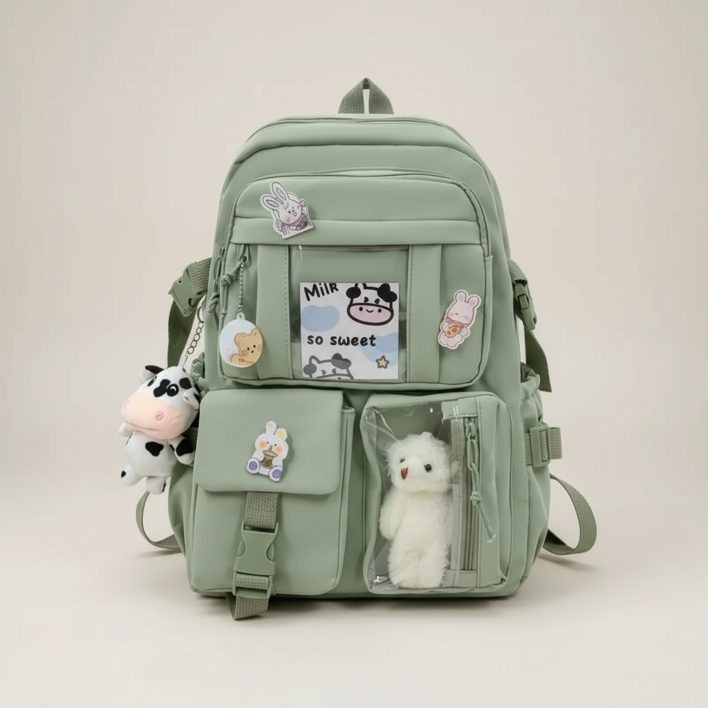 Cute Student Backpack with Laptop Sleeve