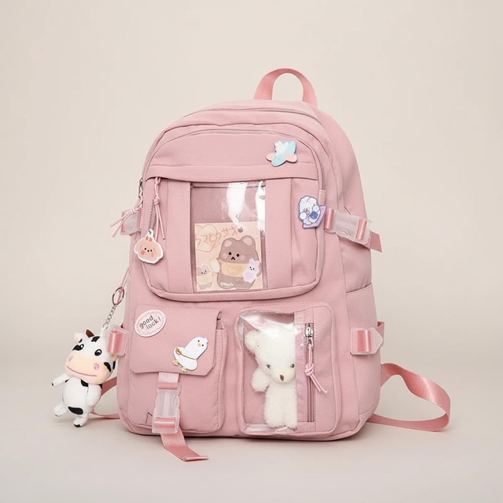 Cute Student Backpack with Laptop Sleeve