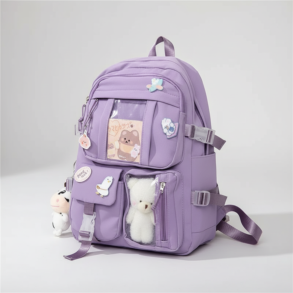 Cute Student Backpack with Laptop Sleeve
