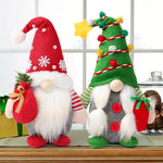 2pcs Holiday Christmas Dwarf Plush Decorations
