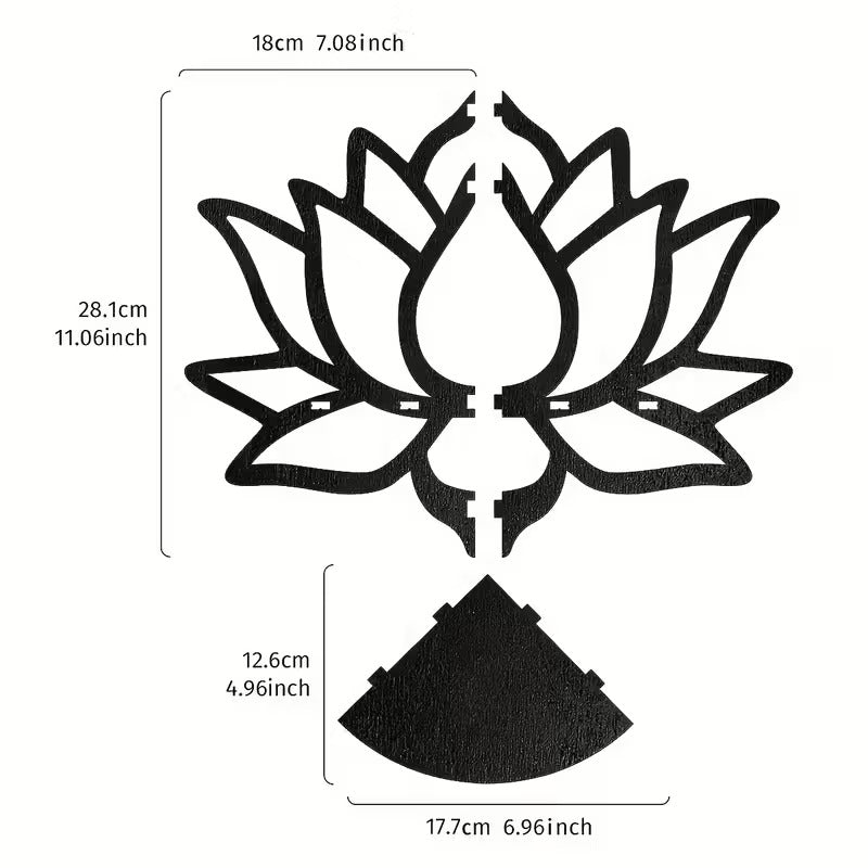 Lotus Flower Wall Corner Shelf