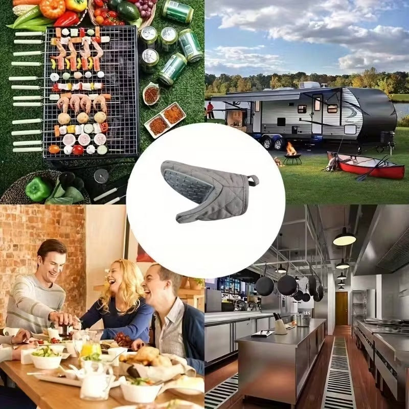 2pcs Quilted Silicone Pot Holders