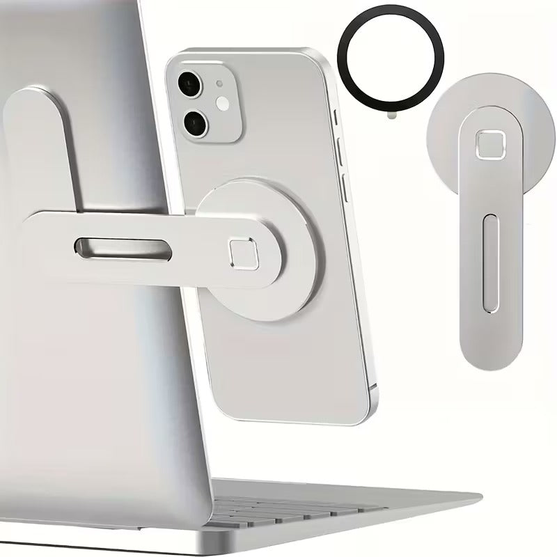 Adjustable Aluminum Laptop Stand with Magnetic Phone Holder