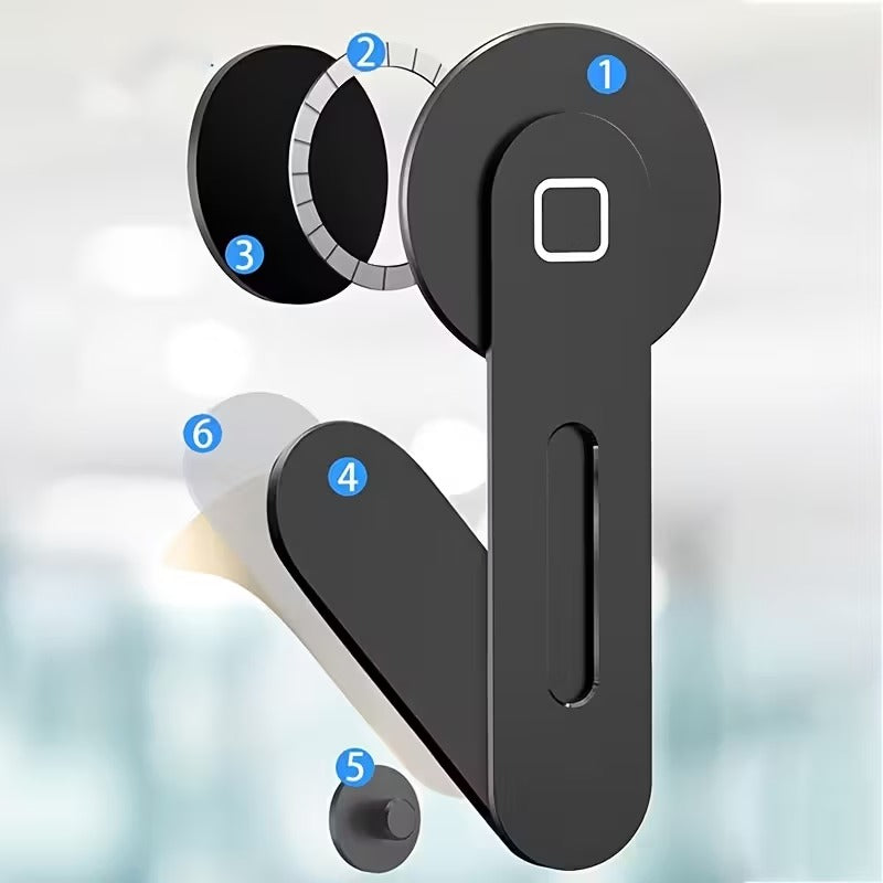 Adjustable Aluminum Laptop Stand with Magnetic Phone Holder