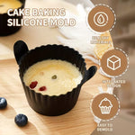 3pcs Black Silicone Non-Stick Air Fryer Baking Pans