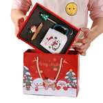 3pcs Christmas Gift Set – Ceramic Cup with Lid & Spoon
