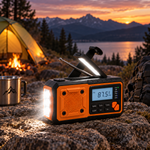 Emergency Crank Radio with Solar and Bluetooth