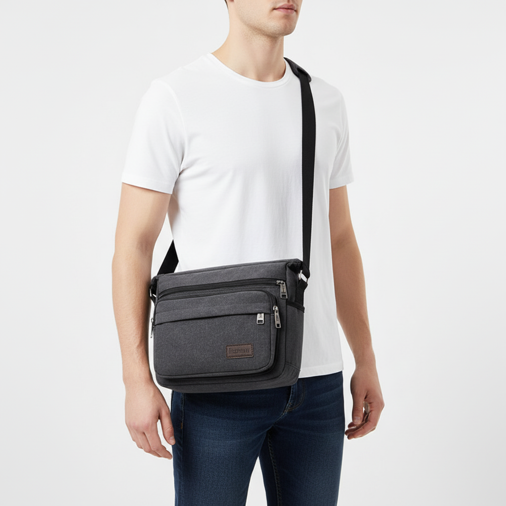 Canvas Crossbody Messenger Bag