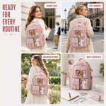 Cute Student Backpack with Laptop Sleeve