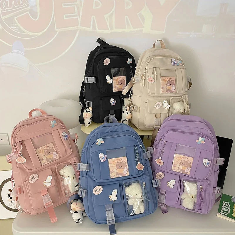 Cute Student Backpack with Laptop Sleeve
