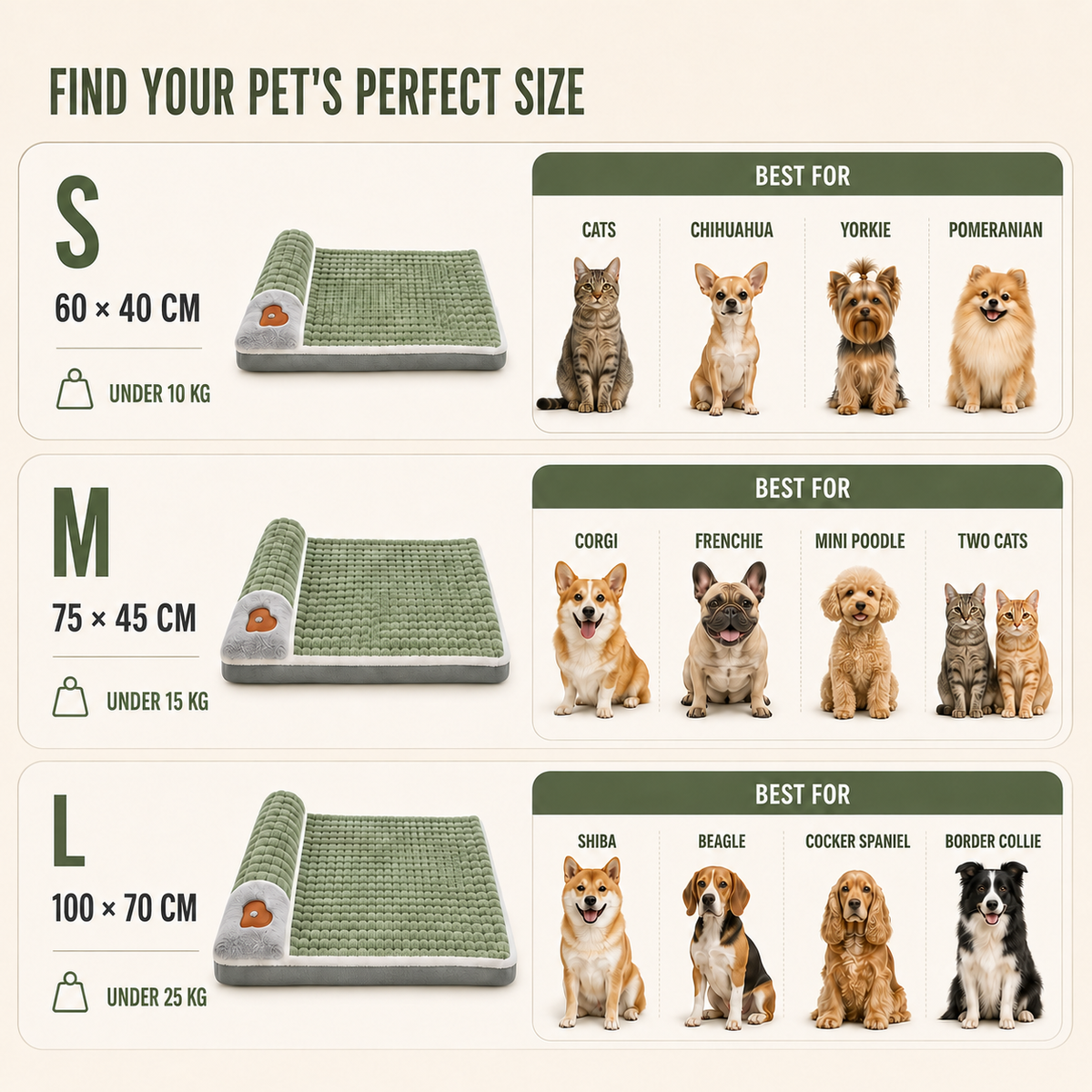 Orthopedic Dog Bed with Memory Foam and Washable Cover