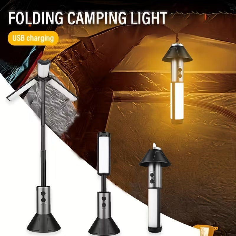 2-in-1 LED Camping Light with High Brightness Flashlight