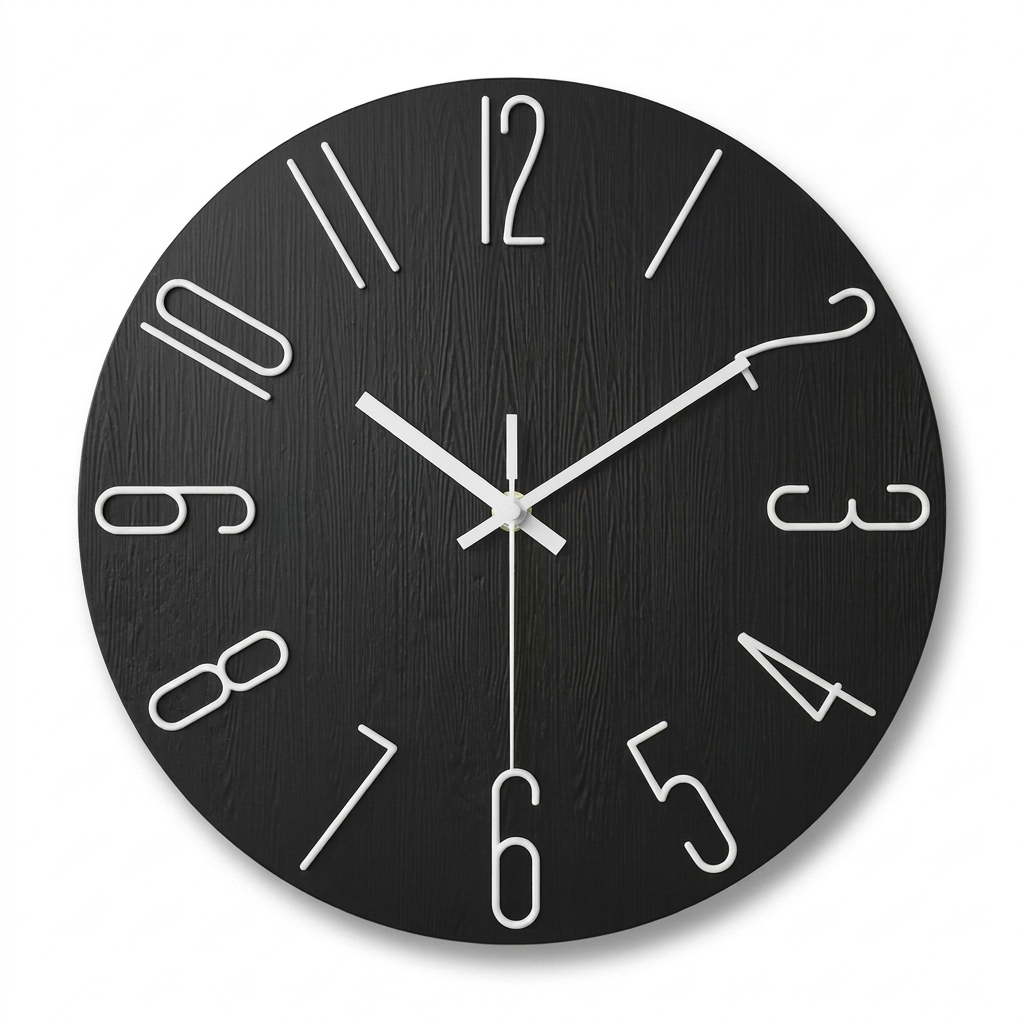 Rustic Nordic Wall Clock