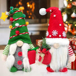 2pcs Holiday Christmas Dwarf Plush Decorations