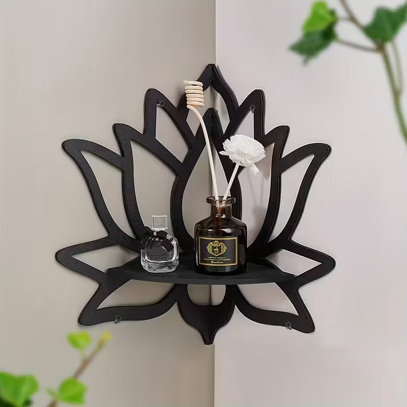 Lotus Flower Wall Corner Shelf