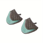 2pcs Quilted Silicone Pot Holders