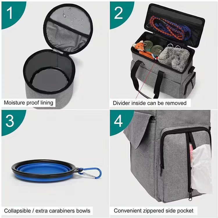 Pet Travel Backpack Set