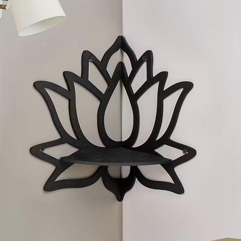 Lotus Flower Wall Corner Shelf