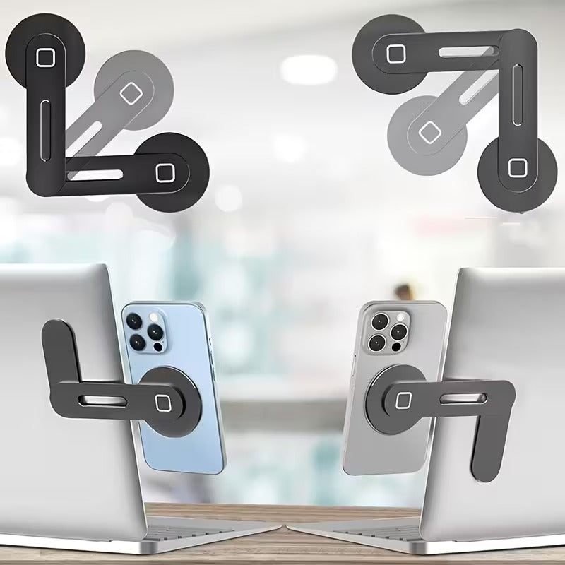 Adjustable Aluminum Laptop Stand with Magnetic Phone Holder