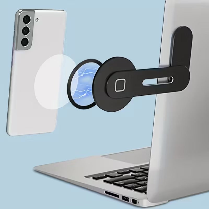 Adjustable Aluminum Laptop Stand with Magnetic Phone Holder