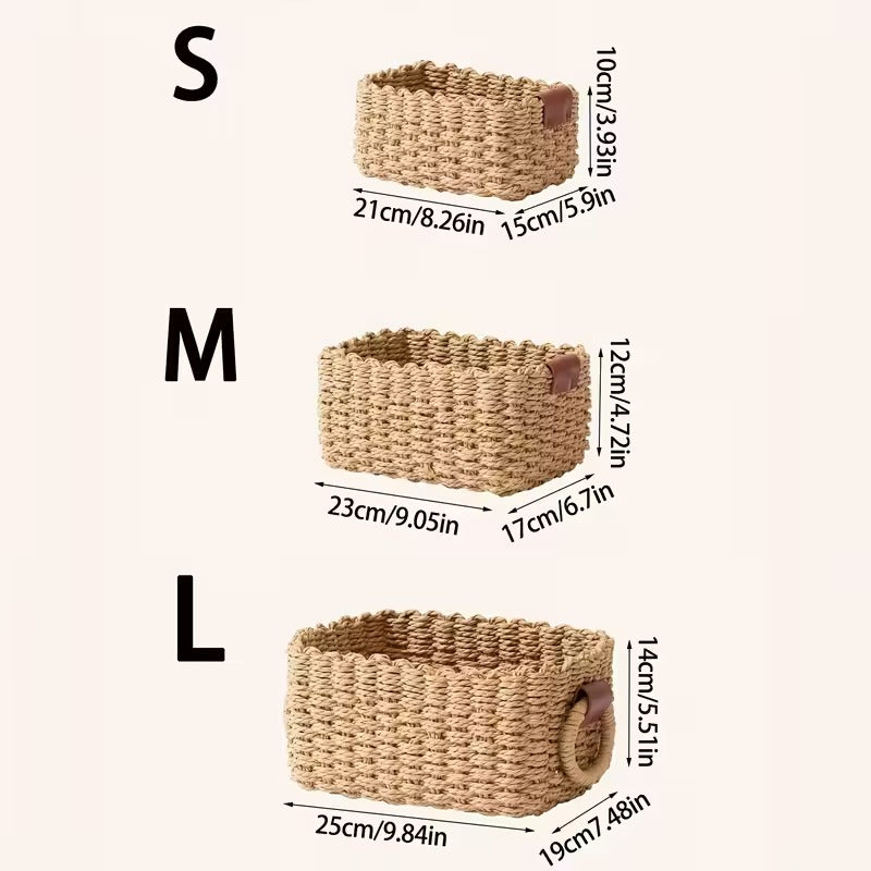 3 Piece Woven Storage Basket