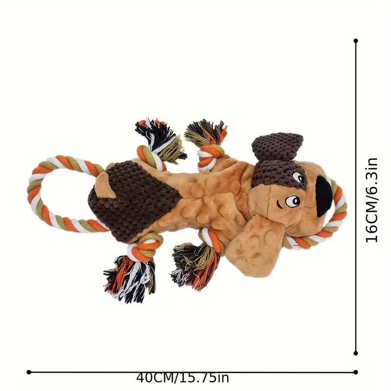 Soft Plush Interactive Dog Toy with Tassels